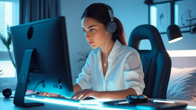 profissional trabalhando em home office, representando a complexidade e a interconexão das estratégias de marketing em setores industriais e B2B