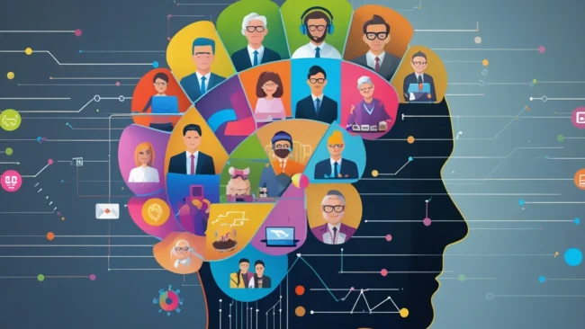 Empresário com expressão preocupada olhando para um gráfico de computador que mostra resultados de marketing digital em declínio, simbolizando a estagnação das estratégias