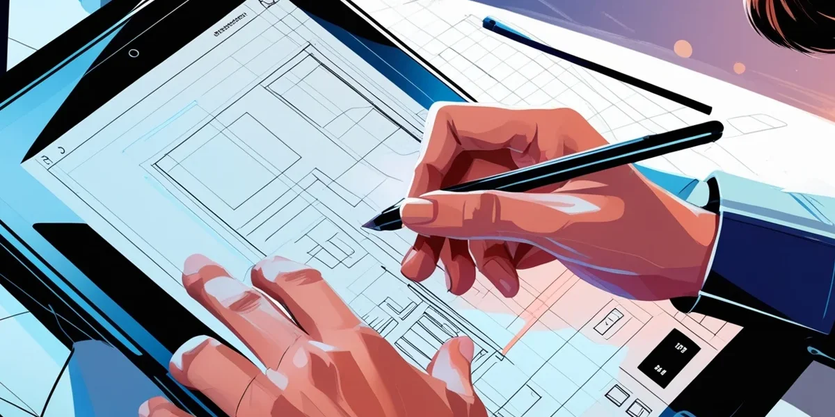 Um anúncio digital em uma tela de computador com a imagem borrada e um texto genérico, simbolizando a baixa qualidade de criativos que não geram resultados e a necessidade de profissionalismo em marketing digital.