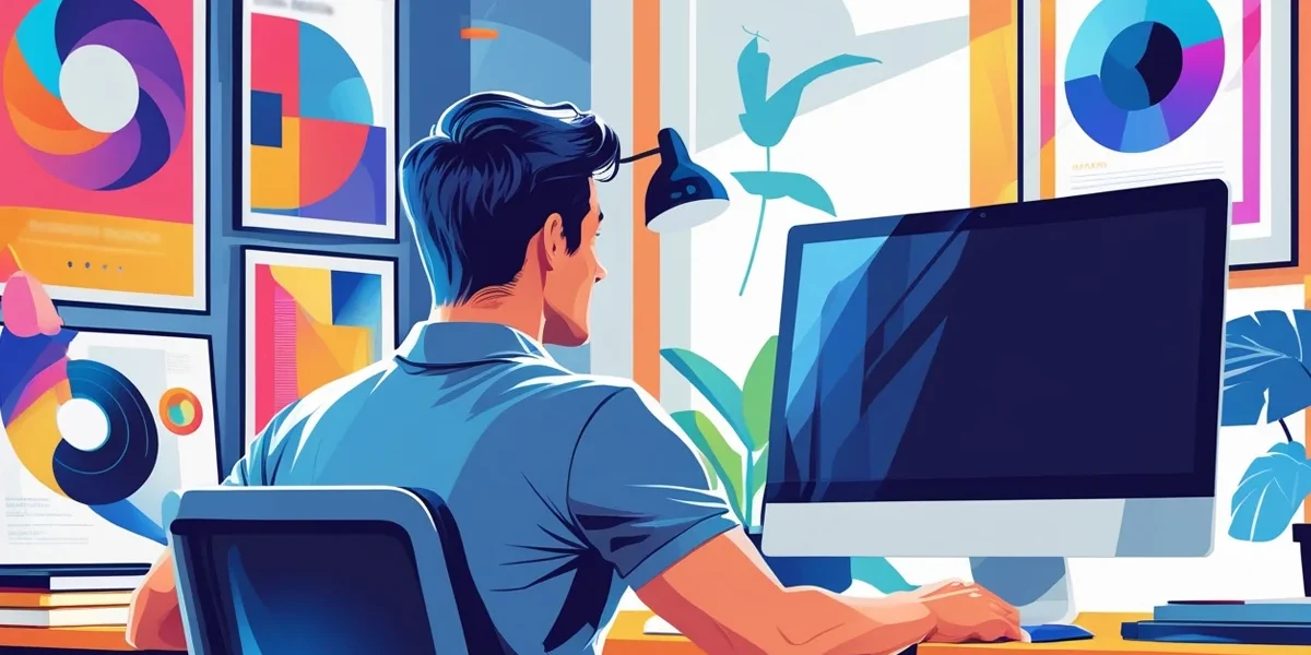 empresario-entendendo-impacto-design-estrategico Empresário analisando um gráfico que mostra o aumento da taxa de conversão (CRO) após a aplicação de um design estratégico e profissional em seu site, destacando o design como investimento crucial para pequenos negócios.