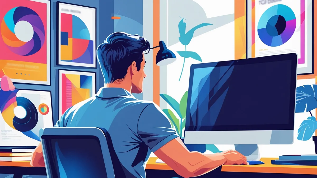 Empresário analisando um gráfico que mostra o aumento da taxa de conversão (CRO) após a aplicação de um design estratégico e profissional em seu site, destacando o design como investimento crucial para pequenos negócios.