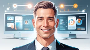 Representação gráfica do painel do Gerenciador de Anúncios do Meta (Facebook e Instagram), ilustrando as diversas opções de segmentação e objetivos de campanha, com uma seta saindo do botão "Impulsionar" (Boost) em direção a uma engrenagem de estratégia, simbolizando a necessidade de migrar para a plataforma profissional para impulsionar publicações de forma eficiente e gerar vendas.