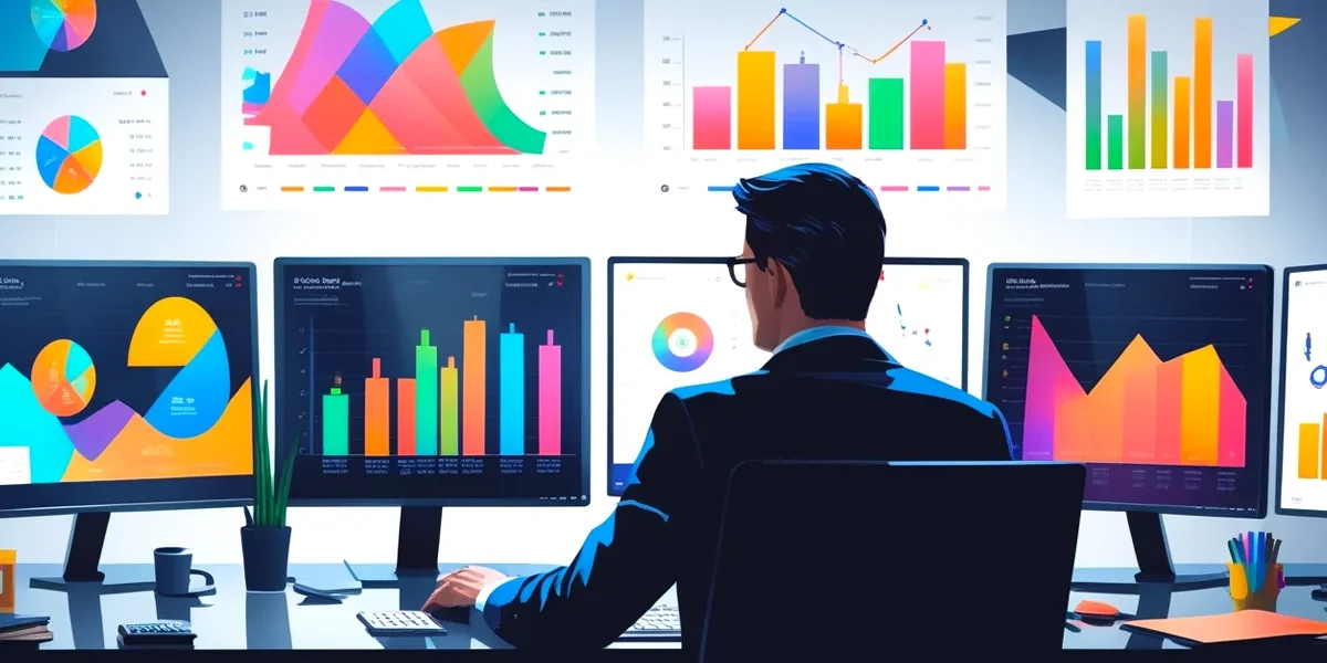 estrategia-segmentacao-inteligente-anuncios-digitais Um empresário analisando um gráfico digital mostrando o aumento do ROI após a implementação de uma estratégia de segmentação inteligente em anúncios de Meta Ads e Google Ads, demonstrando precisão no marketing.