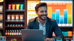 Gráfico mostrando um crescimento de 300% nas vendas após um redesign estratégico, com foco em otimização de conversão e experiência do usuário (UX).