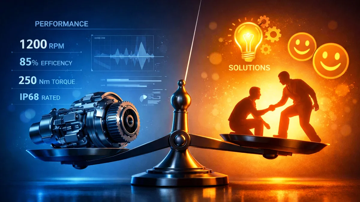 Infográfico comparativo mostrando de um lado o foco em características do produto e do outro a satisfação e dor do cliente.