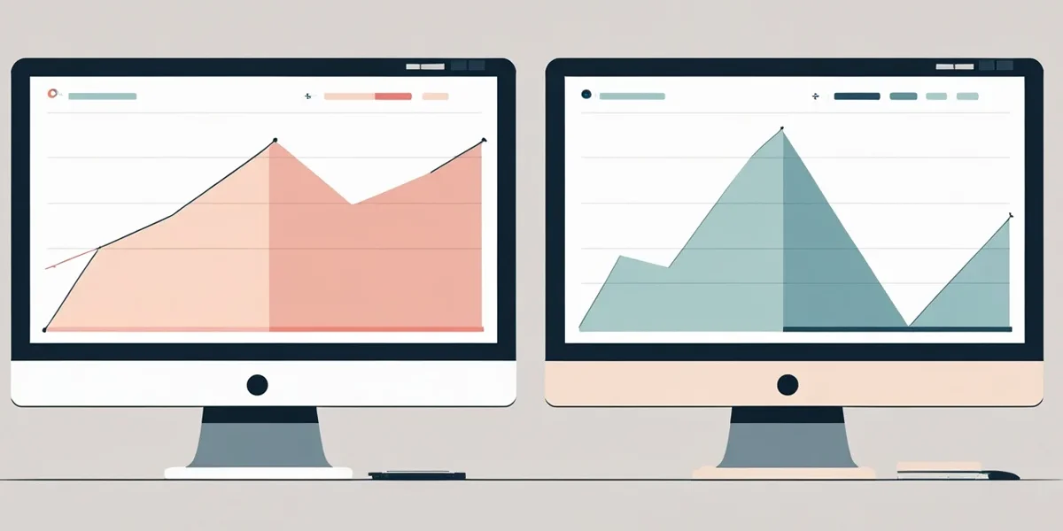 Gráfico comparativo mostrando o crescimento de tráfego orgânico entre um site com blog e um site sem blog.