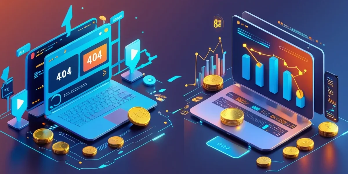 Infográfico mostrando um iceberg: a ponta visível é o marketing e a base submersa é a infraestrutura técnica do site.